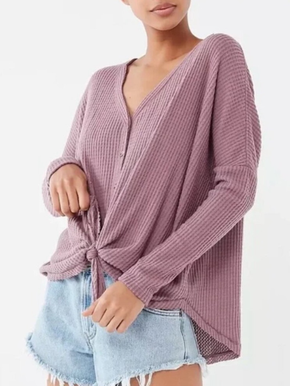 Urban Outfitters | Out From Under | Jojo Thermal | Top | Lilac